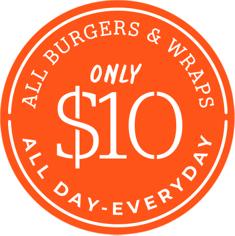 $10 Burgers all day